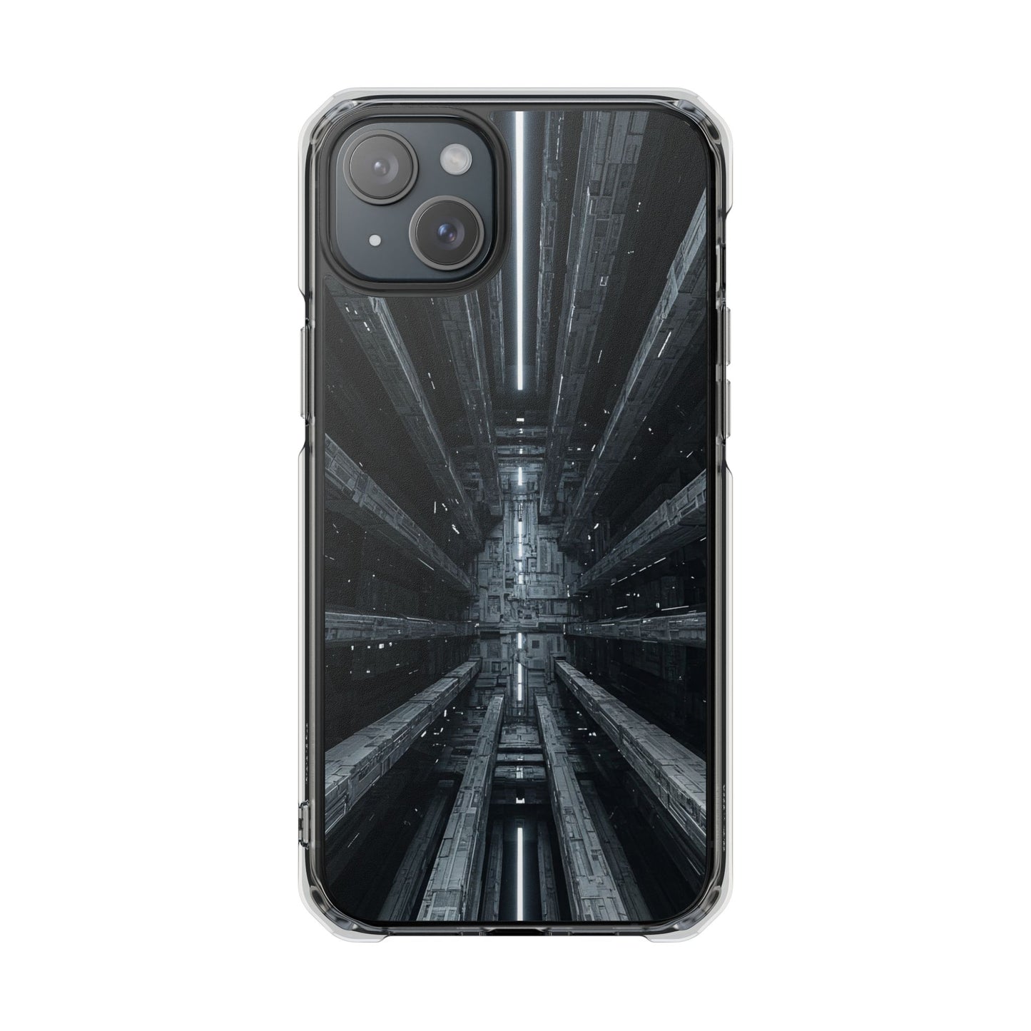 Sci-Fi Phone Case with Magnetic Clear Impact Design, Futuristic Cell Phone Cover, Unique Gifts for Tech Lovers, Holiday Present
