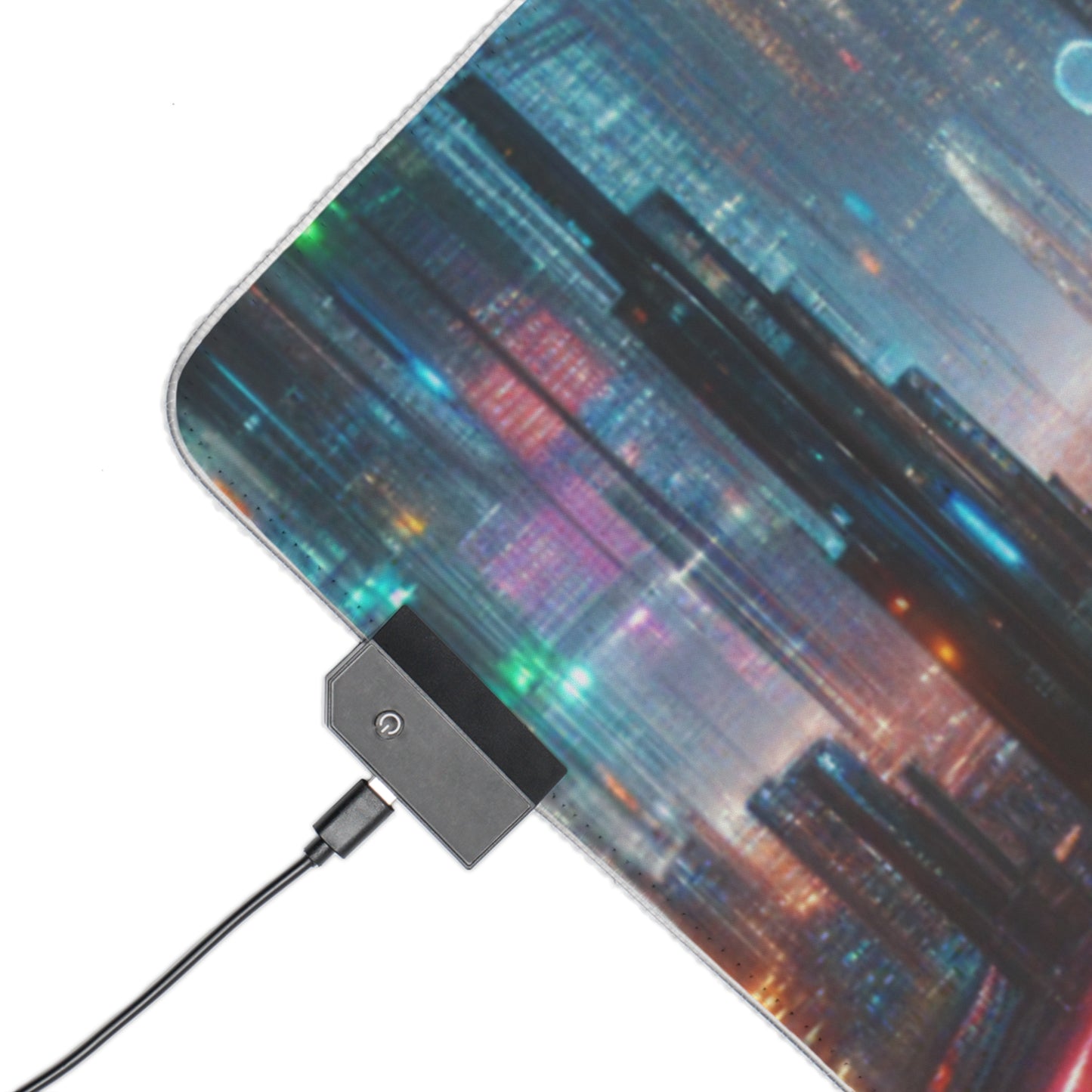 Futuristic LED Gaming Mouse Pad, Large Computer Desk Mat, RGB RGB Gaming Accessories, Gift for Gamers, Desk Decor