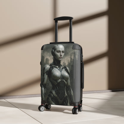 Futuristic Robot Suitcase | Travel Gear, Luggage, Gift for Tech Lovers, Adventure Bag, Unique Travel Accessories