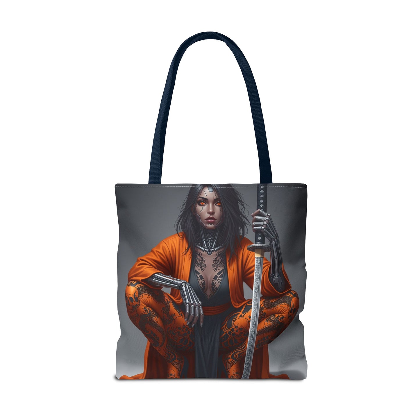 Fierce Samurai Tote Bag | Stylish AOP Bag for Anime Lovers | Perfect for Everyday, Shopping, or Gifts | Unique and Bold Design