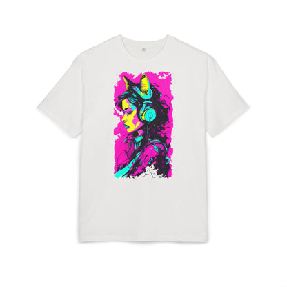 Vibrant Music Lover's Tee, Unisex Heavy Oversize Tee, Trendy Graphic Shirt, Colorful Art Top, Perfect for Festivals and Gifts
