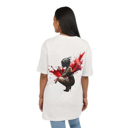 D'Stopian Oversized Unisex Tee - Edgy Graphic Art Tee for Urban Creatives