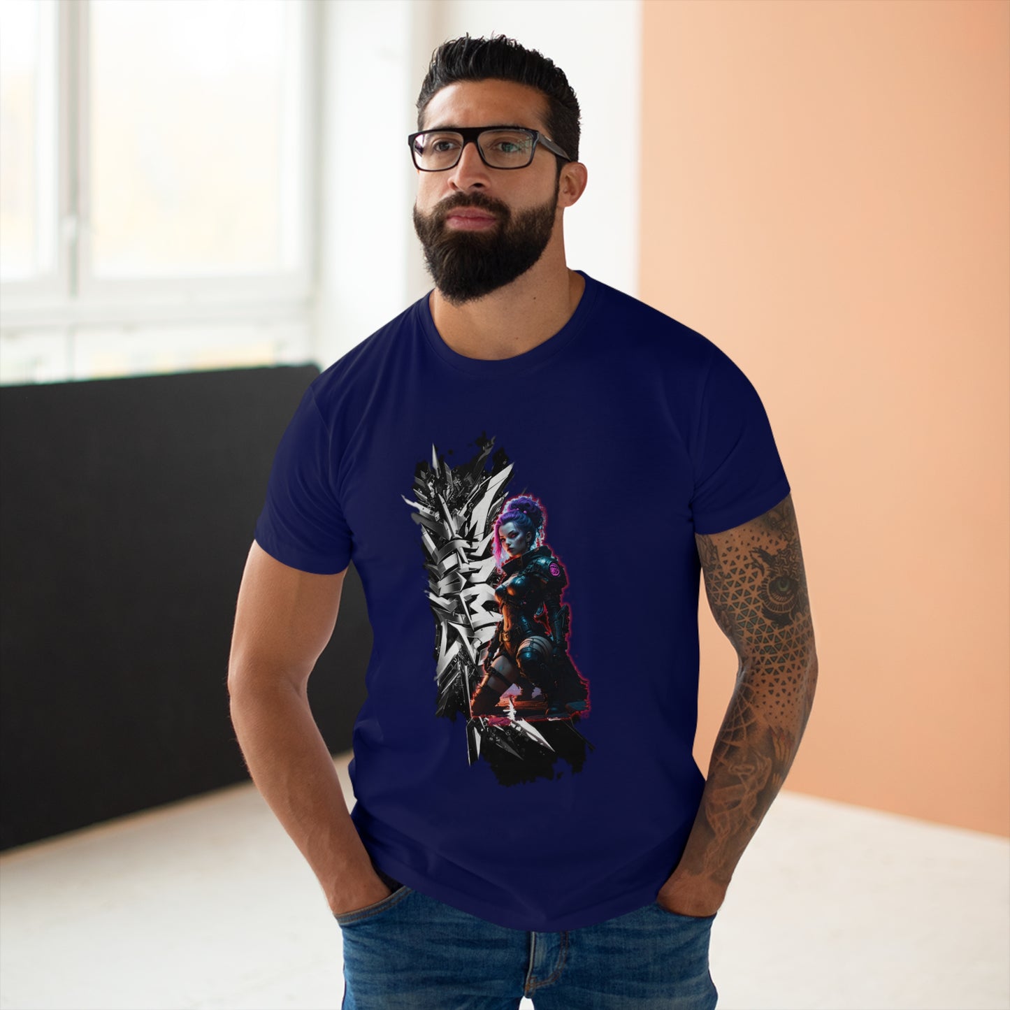 Unisex Graphic T-Shirt Featuring Bold Illustration, Streetwear Style Tee, Trendy Casual Wear, Perfect Gift for Graphic Art Lovers