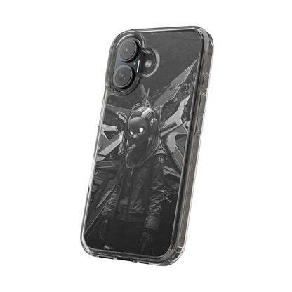 Anime-Inspired Clear Phone Case - Edgy Streetwear Style
