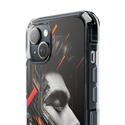 Magnetic Clear Impact Cases with Abstract Graphic, Stylish Phone Protection, Modern Gift for Tech Lovers, Unique Case