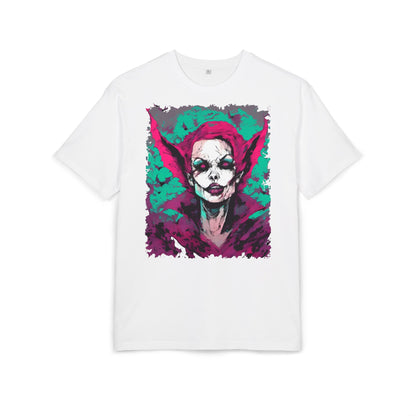 Eerie Portrait Unisex Oversized Tee | Unique Graphic Shirt for Halloween, Gift for Horror Fans, Scary Tee, Alternative Fashion