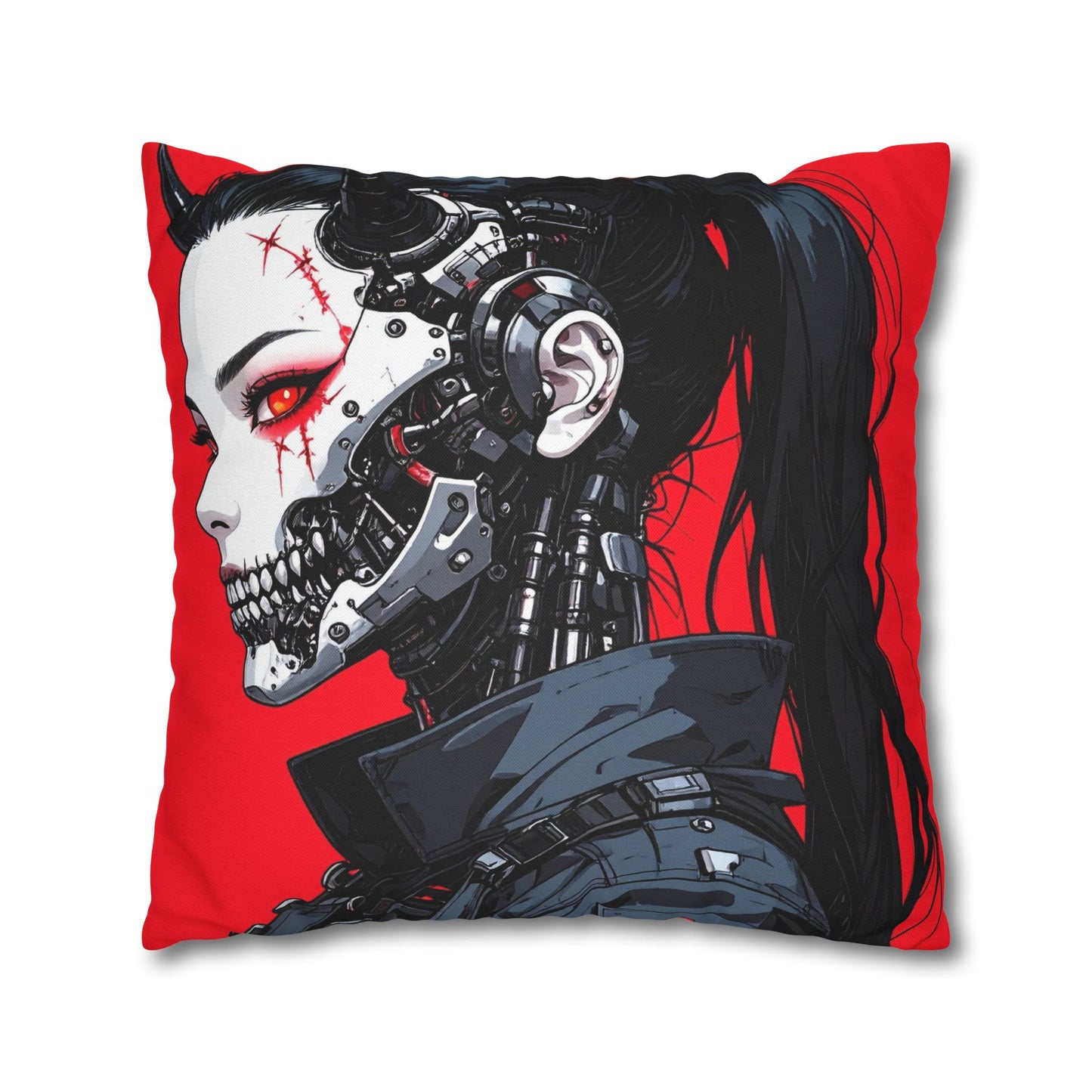 Futuristic Cyberpunk Pillowcase, Cozy Decor, Perfect for Gaming Rooms, Gifts for Tech Lovers, Stylish Home Accessories