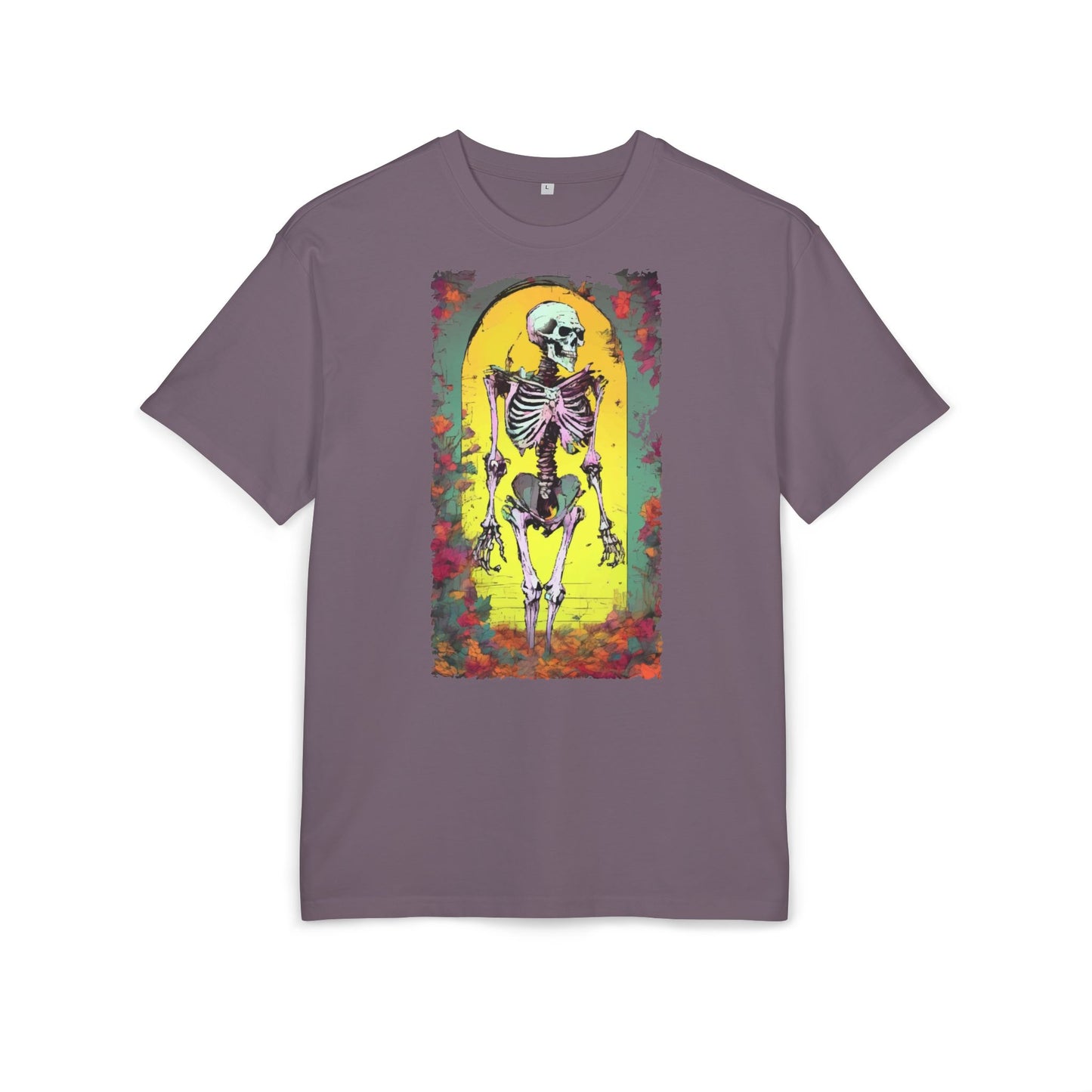 Skeleton Graphic Oversize Tee - Unisex Halloween Shirt, Comfortable Casual Wear, Spooky Vibes, Perfect for Parties and Everyday