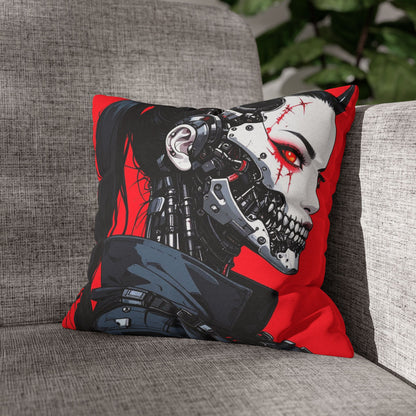 Futuristic Cyberpunk Pillowcase, Cozy Decor, Perfect for Gaming Rooms, Gifts for Tech Lovers, Stylish Home Accessories