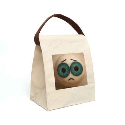 Whimsical Canvas Lunch Bag with Fun Eye Design, Cute Lunch Tote, Eco-Friendly Lunch Bag, Perfect for Kids, School, Picnics, Gifts