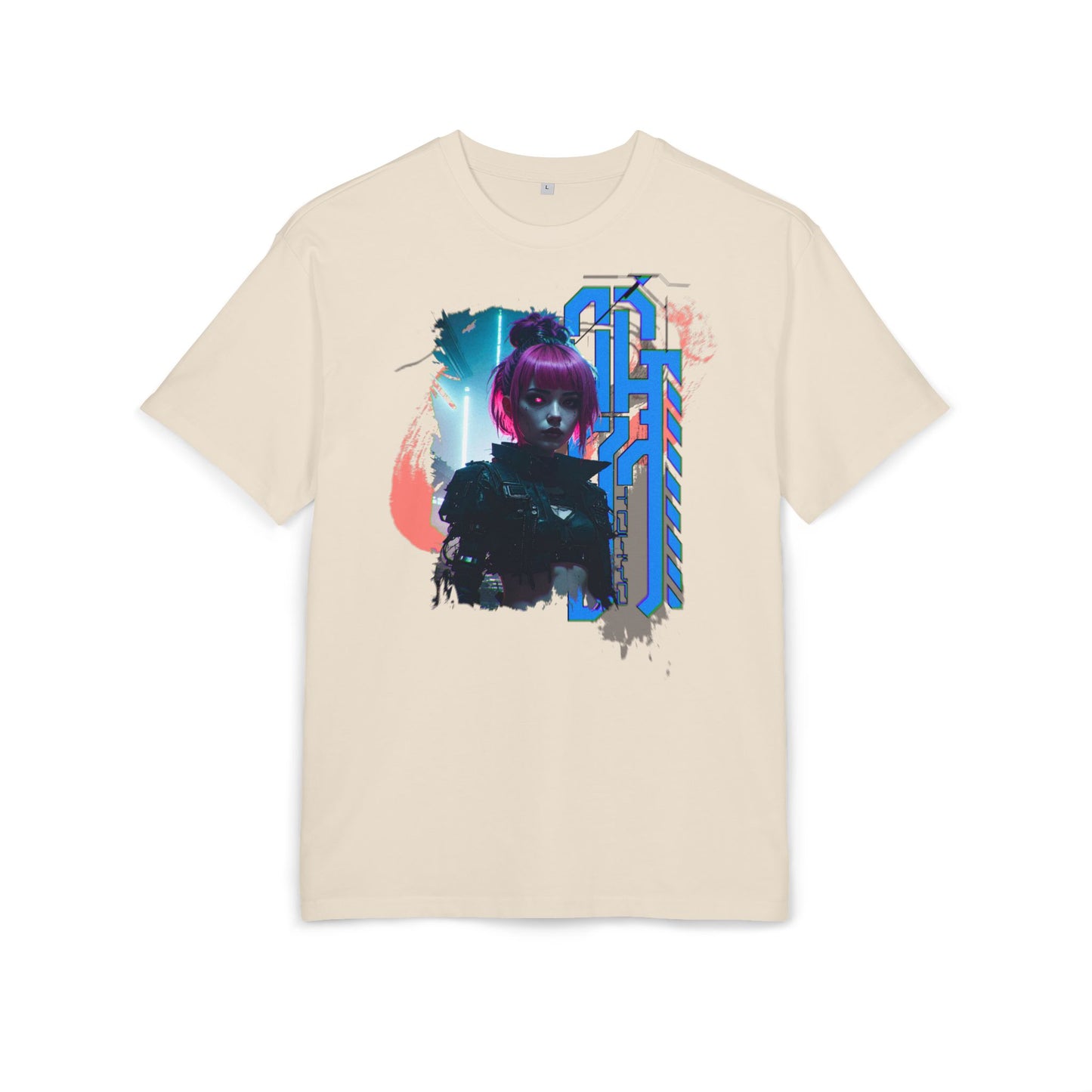 Cyberpunk Aesthetic Unisex Heavy Tee, Streetwear Style Shirt for Teens, Graphic Tee for Gaming, Cozy Casual Wear, Gift for Sci-Fi Lovers