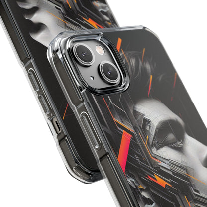 Magnetic Clear Impact Cases with Abstract Graphic, Stylish Phone Protection, Modern Gift for Tech Lovers, Unique Case