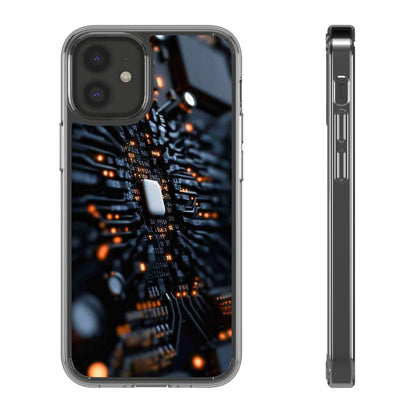 Clear Phone Case with Cyber Print