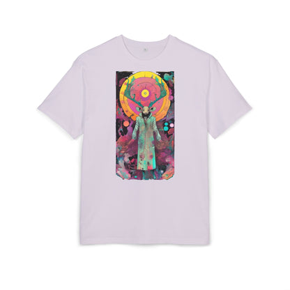 Vibrant Artistic Oversize Tee - Unisex Heavyweight T-Shirt, Bohemian Style, Gift for Art Lovers, Festival Wear, Casual Chic