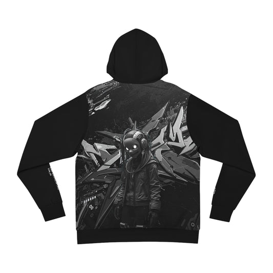 Urban Graphic Hoodie with Skull & Street Art Design