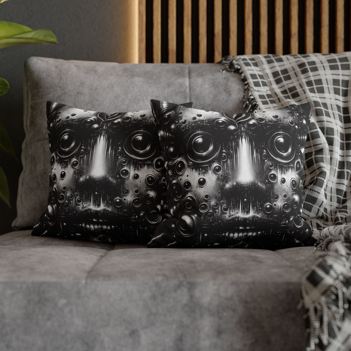 Funky Geometric Pillowcase, Modern Home Decor, Unique Throw Pillow Cover, Artistic Cushion Cover, Gift for Art Lovers