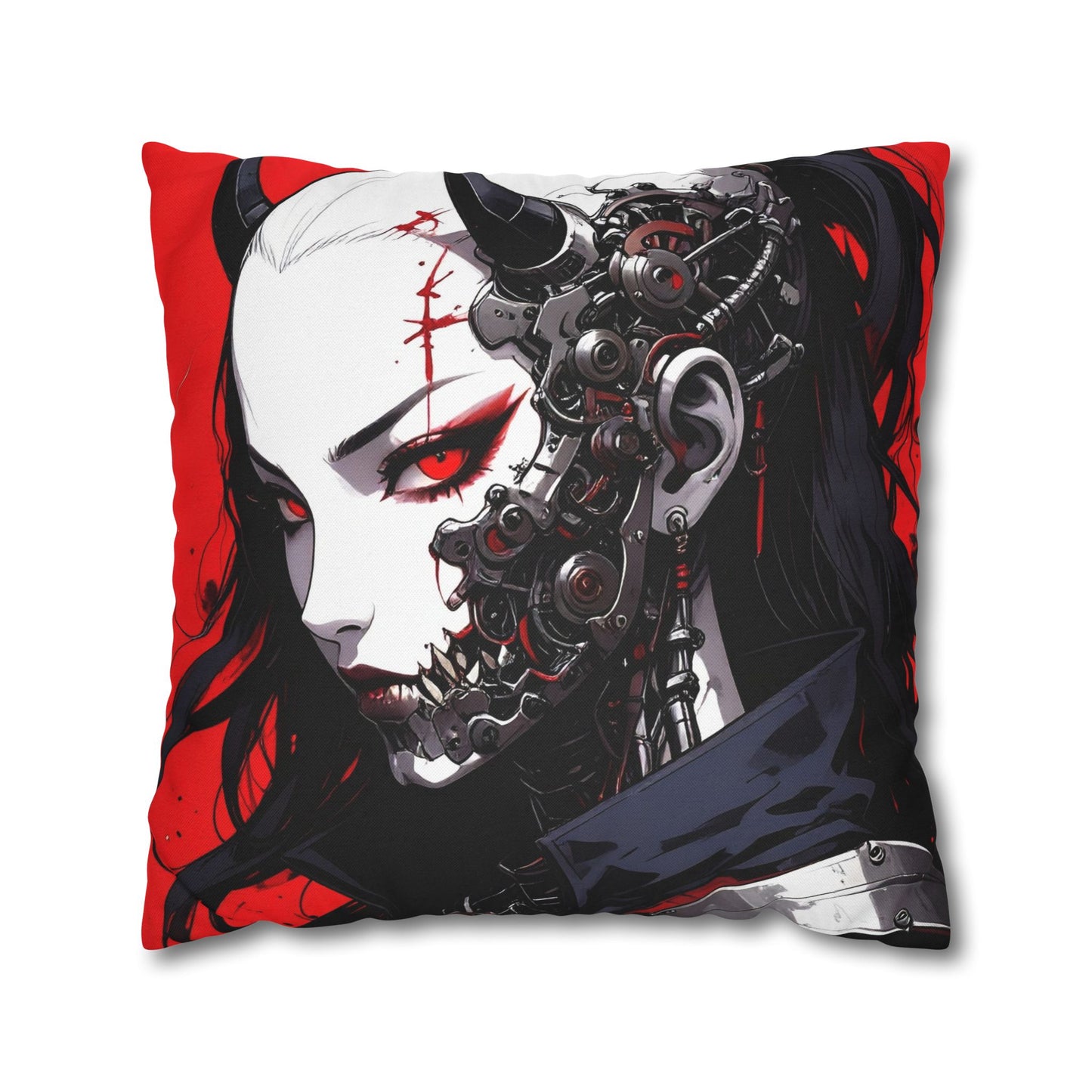Futuristic Anime Style Pillowcase, Cyberpunk Decor, Gift for Anime Lovers, Home Accessories, Housewarming Present, Cozy Bedroom