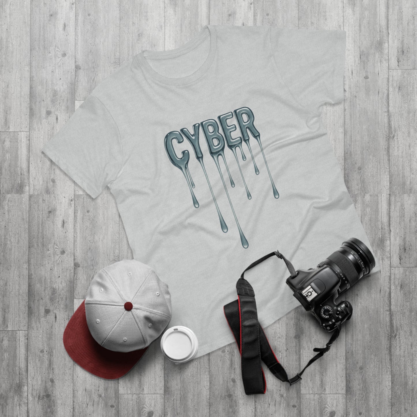 Cool Drippy Cyber T-Shirt, Unisex Graphic Tee, Casual Wear, Tech Enthusiast Gift, Trendy Streetwear for All Occasions