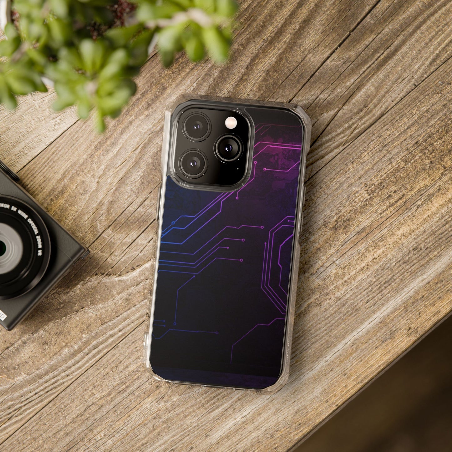 Magnetic Clear Phone Case - Tech-Inspired Design for Gamers, Stylish Protection, Gift for Tech Lovers, Phone Accessories, Customizable Case