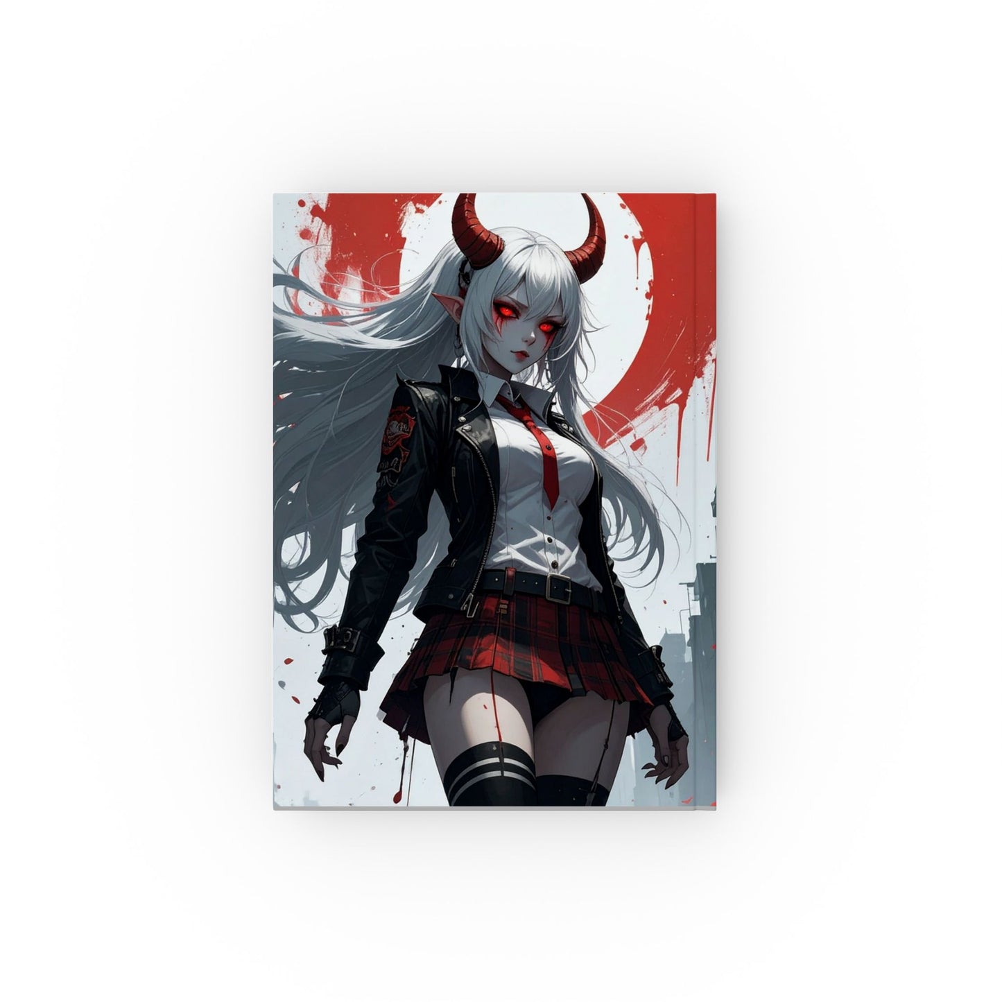 Demoness Aesthetic Hard Backed Journal | Perfect for Writing, Sketching, Creative Expression, Gift for Artists, Anime Lovers