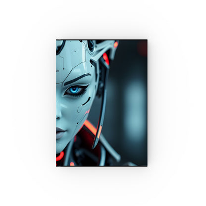 Futuristic Hard Backed Journal, Sci-Fi Journal, Cyberpunk Notebook, Robotic-Themed Diary, Gift for Tech Lovers, Writing Companion