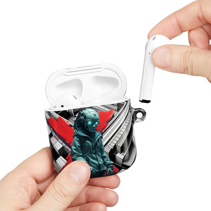 Urban Graffiti Cyber AirPod Case, Unique AirPods Cover, Stylish Gadget Accessory, Tech Gift for Him/Her, Music Lover's Protection