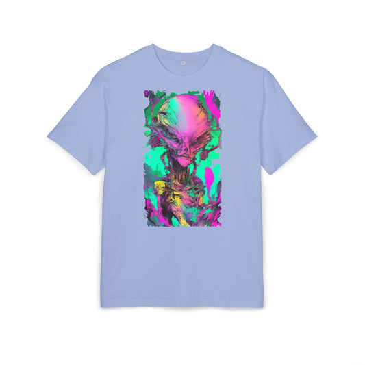 Alien Art Unisex Oversize Tee, Graphic Tee, Casual Style, Streetwear, Unique Gift, Statement Piece