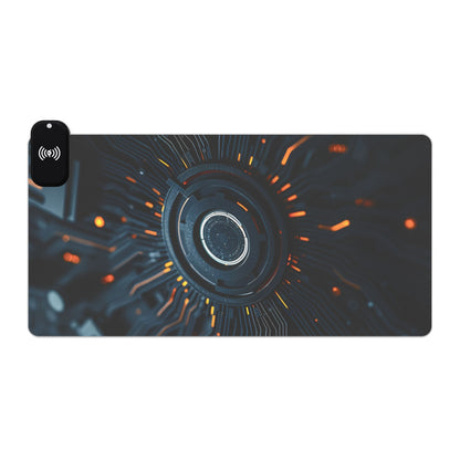 LED Wireless Gaming Mouse Pad with Charging, RGB Gaming Accessory, Desk Essentials for Gamers, Perfect for Gifts, Esports Gear