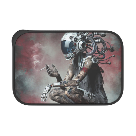 Futuristic Bento Box, Cyberpunk Lunch Container, Eco-Friendly Meal Prep, Artful Lunchbox, Gift for Tech Enthusiasts