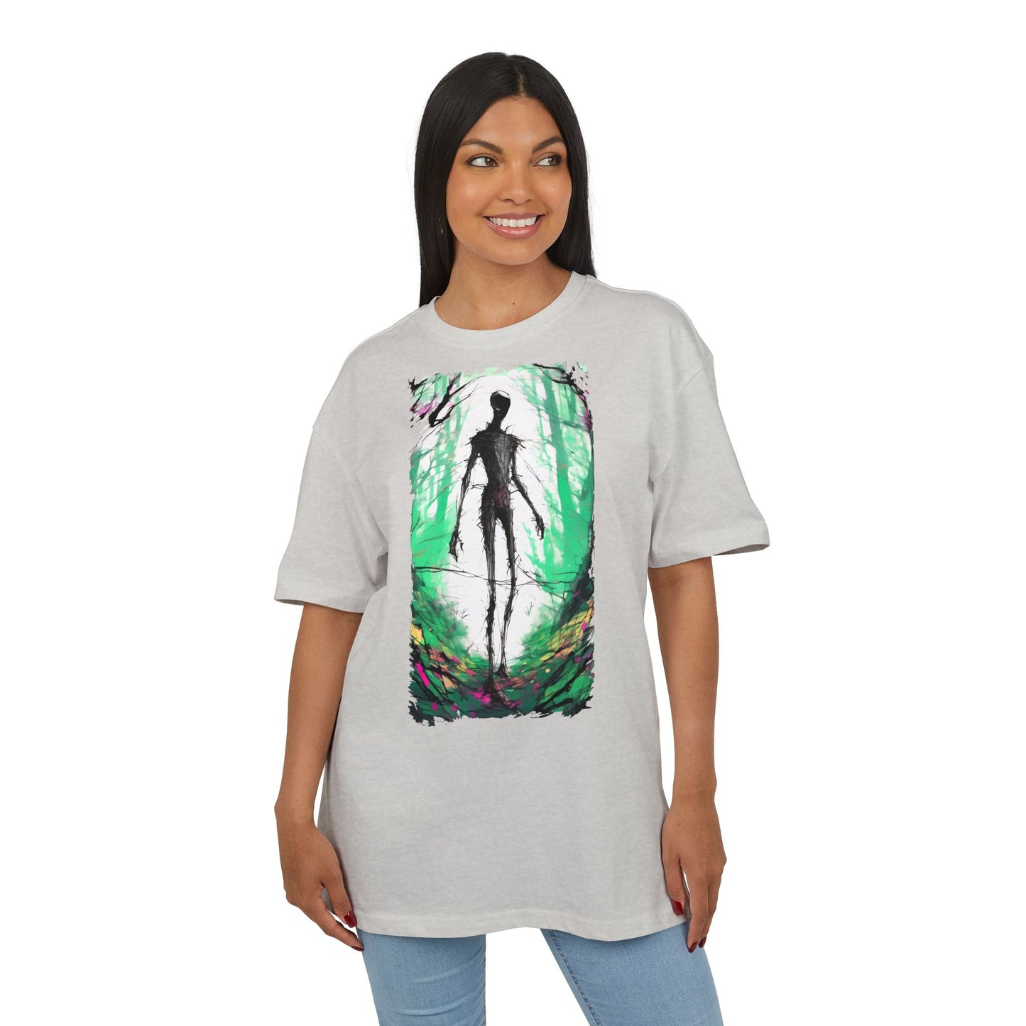Mystical Forest Oversize Tee, Unisex Heavy Tee, Witchy Fashion, Boho Graphic Shirt, Alternative Style Tee