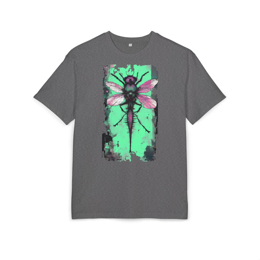 Botanical Dragonfly Tee - Nature-Inspired Unisex Oversized Shirt, Boho Style, Eco-Friendly Gift, Relaxed Summer Top, Unique Graphic Tee
