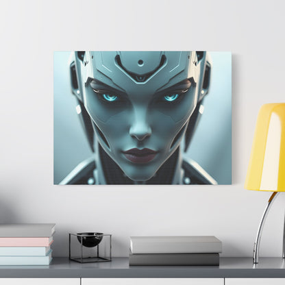 Futuristic Robot Art Canvas Print, Sci-Fi Wall Decor, Modern Home Artwork, Tech-Inspired Gift, Unique Living Room Accent