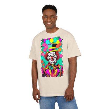 Colorful Clown Graphic Unisex Oversize Tee | Fun Wear, Festival Outfit, Circus Theme, Unique Gift, Statement Shirt