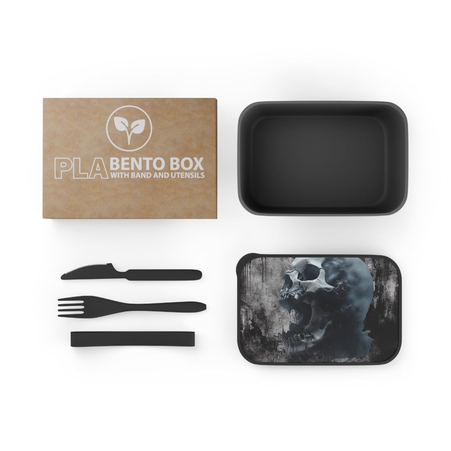 Skull Bento Box | Gothic Lunch Container, Unique Meal Prep Box, Skull Art Food Storage, Edgy Bento for Halloween, Gifting Ideas