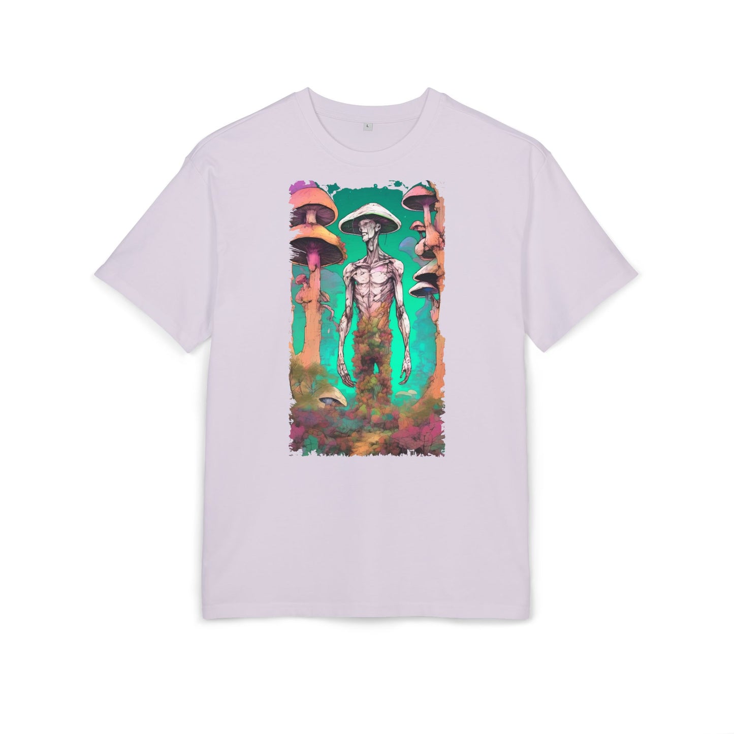 Psychedelic Alien Oversize Tee, Unisex Graphic T-Shirt, Casual Streetwear, Gift for Sci-Fi Lovers, Festival Apparel
