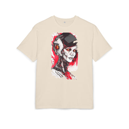 Cyberpunk-Inspired Unisex Heavy Oversize Tee | Graphic Tee, Streetwear, Gift for Gamers, Unique Fashion, Modern Art Apparel