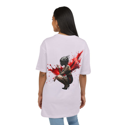 D'Stopian Oversized Unisex Tee - Edgy Graphic Art Tee for Urban Creatives