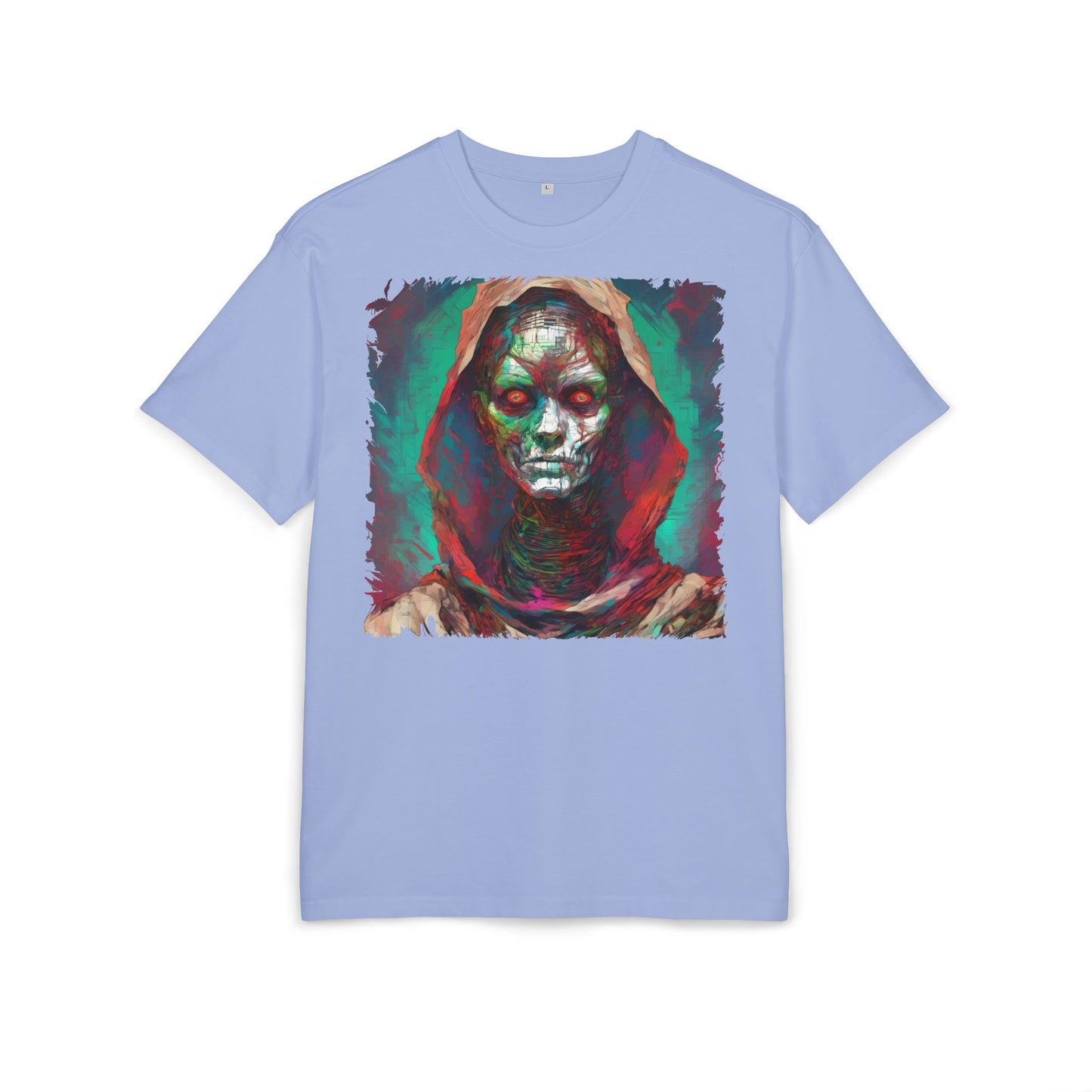 Eerie Oversize Tee, Unisex Graphic Shirt for Horror Lovers, Streetwear, Unique Gift for Halloween, Casual Wear, Art Tee