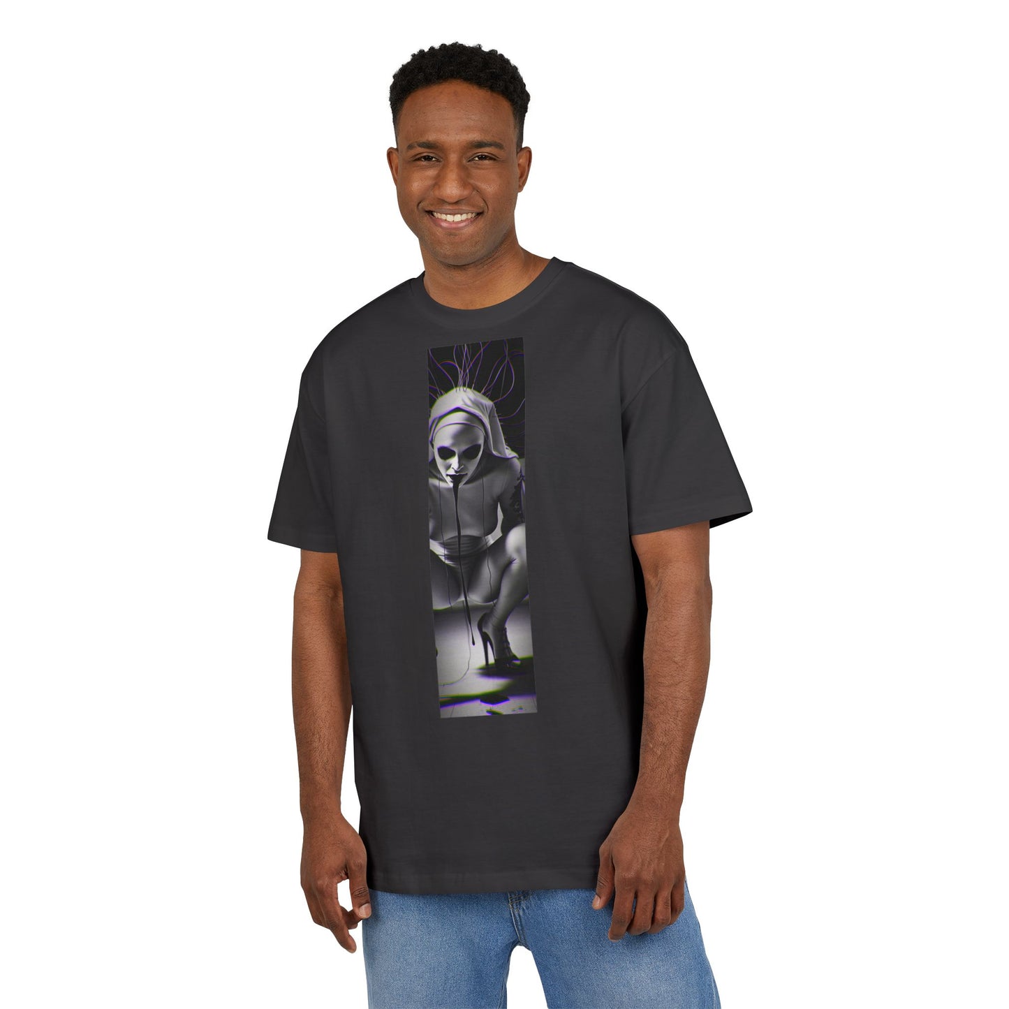 Unisex Oversized Graphic Tee - Edgy Gothic Design