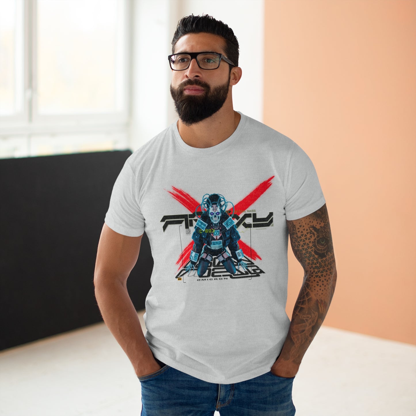 Futuristic Robot Graphic Tee - Unisex Casual T-Shirt, Geek Fashion, Gift for Gamers, Science Fiction Style, Birthday Present