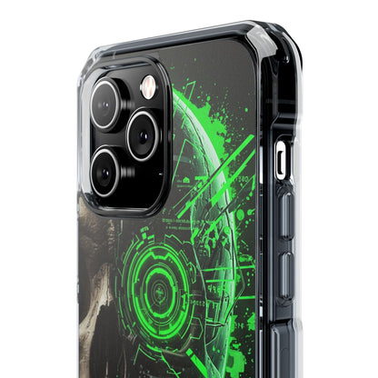 Skull Graphic Phone Case - Magnetic Clear Impact Cases, Skull Design, Unique Phone Protection, Edgy Gift for Tech Lovers