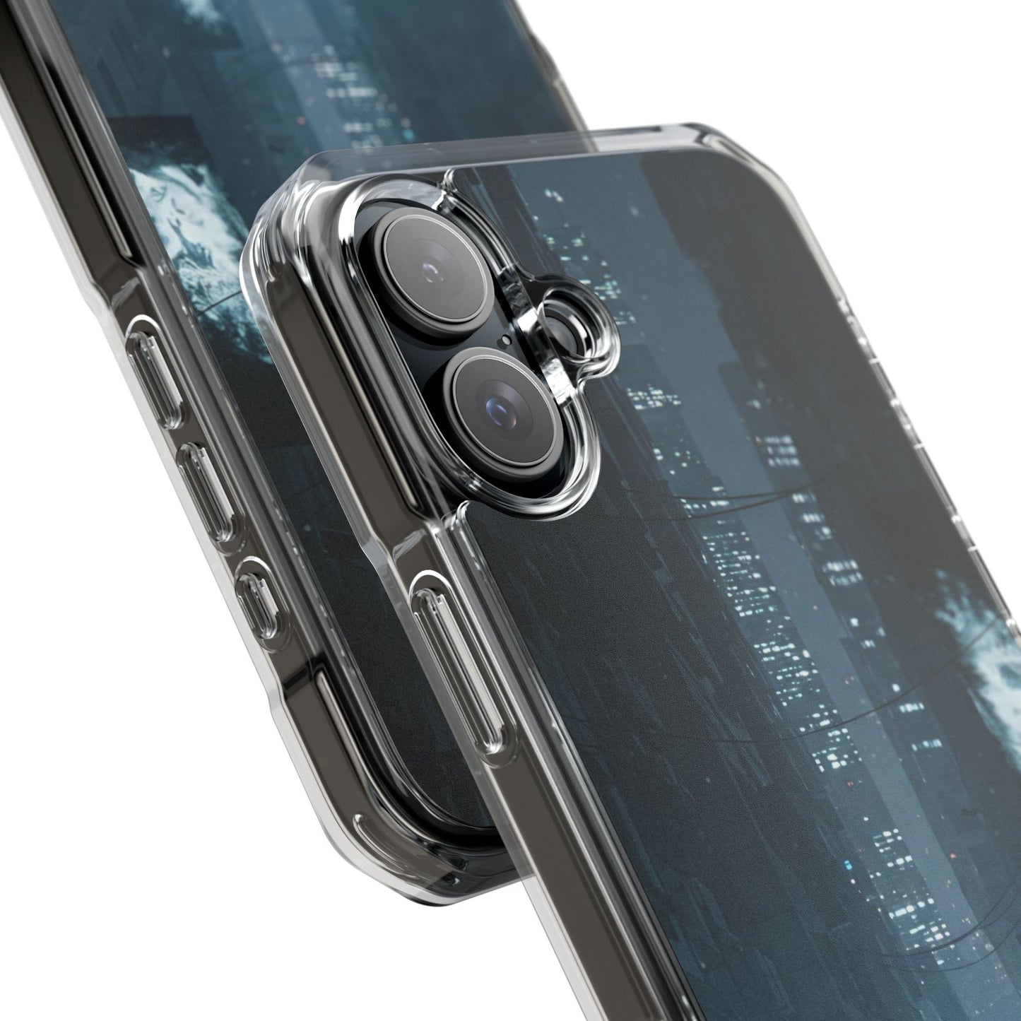 Magnetic Clear Impact Cases for Phones | Urban Nightscape Design | Unique Phone Accessories, Gift for Tech Lovers, Protective Cases
