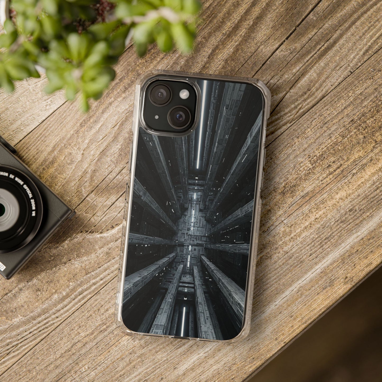 Sci-Fi Phone Case with Magnetic Clear Impact Design, Futuristic Cell Phone Cover, Unique Gifts for Tech Lovers, Holiday Present