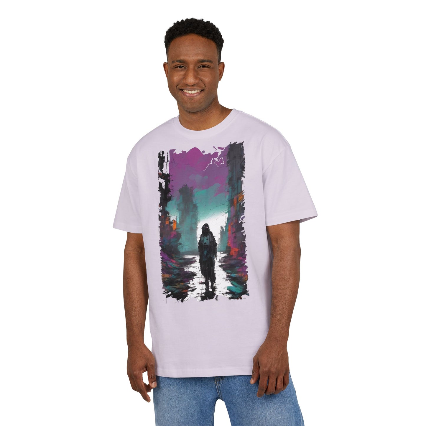 Unisex Oversized Graphic Tee with Forest Silhouette | Comfy Casual Wear, Gift for Nature Lovers, Ideal for Camping, Hiking, Everyday Style
