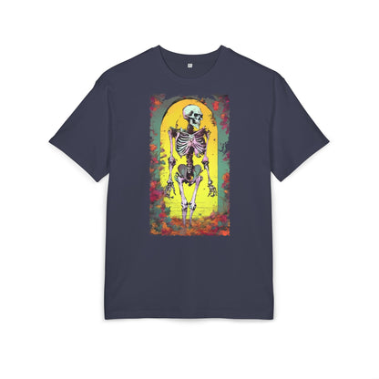 Skeleton Graphic Oversize Tee - Unisex Halloween Shirt, Comfortable Casual Wear, Spooky Vibes, Perfect for Parties and Everyday