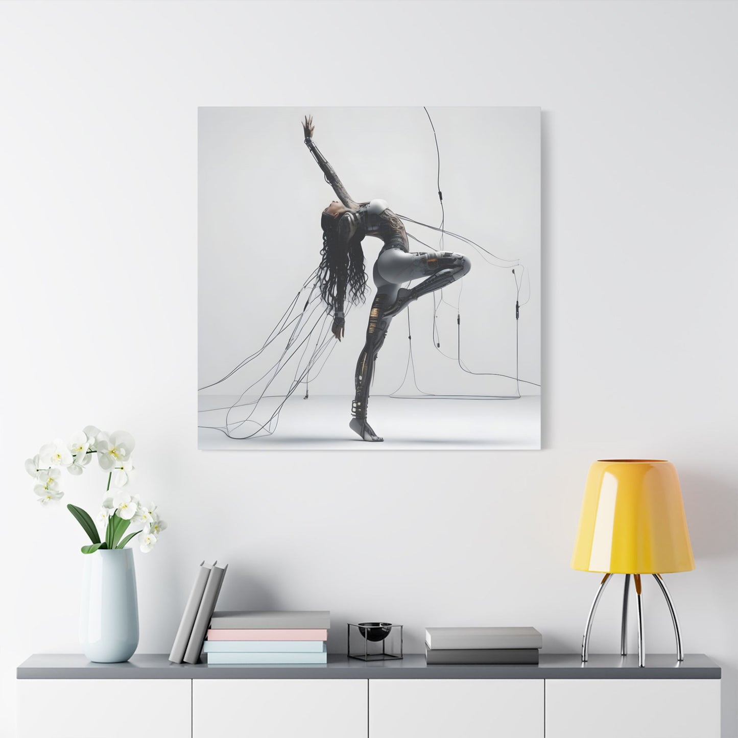 Satin Canvas Wall Art, Modern Abstract Decor, Contemporary Home Accent, Unique Gift for Art Lovers, Minimalist Artwork