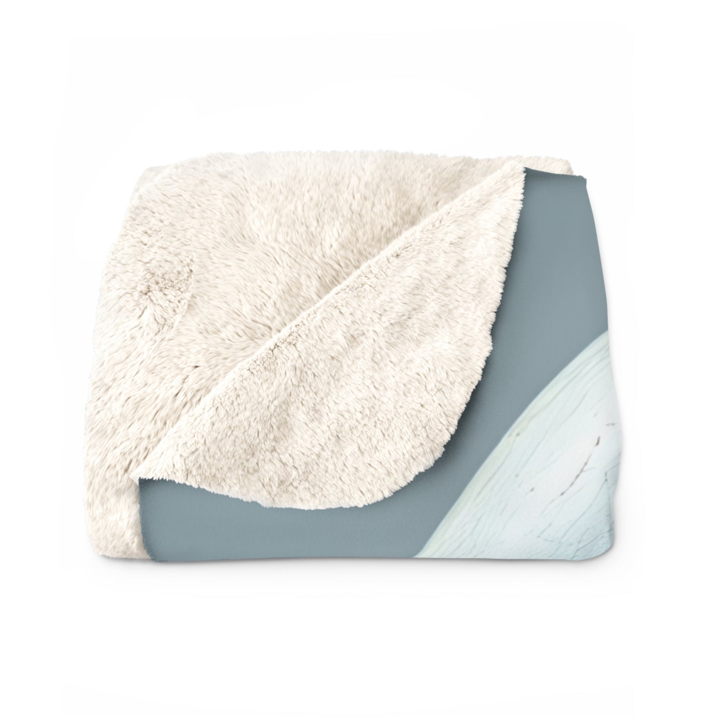 Sherpa Fleece Blanket with Futuristic Skull Design