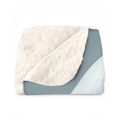 Sherpa Fleece Blanket with Futuristic Skull Design