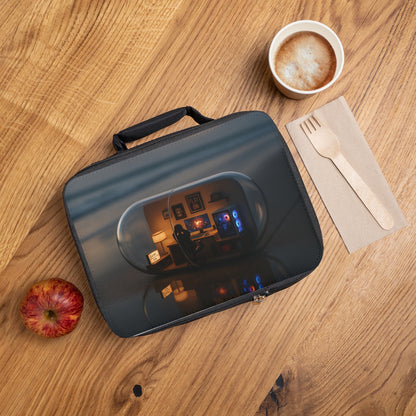 Creative Lunch Bag with Cozy Miniature Scene, Fun Lunch Organizer, Cute Tote for Kids, Office Lunch Keeper, Gift for Any Occasion
