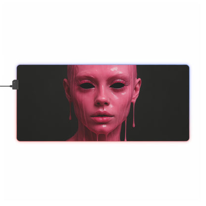 Illuminated Gaming Mouse Pad, LED Desk Mat, Cool Gamer Accessories, RGB Mousepad, Unique Gaming Gifts, Cyberpunk Decoration